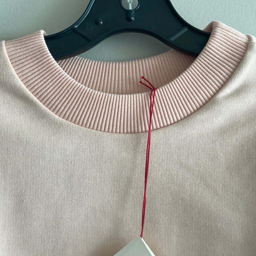 Alexander McQueen Tea Rose Pink Cropped Corset Sweatshirt Top IT 36 US 0 NWT - Picture 5 of 11